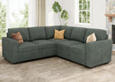 Green Corduroy Sectional Sleeper Sofa With Storage