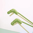 Green dino chopsticks kids training set for dining room