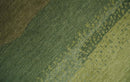 Green, Gold and Teal Modern Stripes Design Hand knotted 6x8 wool Area Rug