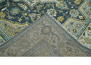 Ivory, Teal, and silver Hand Knotted Traditional Medallion Multi size wool Area Rug
