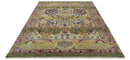 Green, Ivory And Gold Transition Hand Knotted Custom Made wool area rug