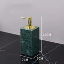 Green marble bathroom set with gold accents bathroom accessories