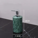 Green marble bathroom set with gold accents bathroom accessories