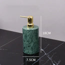 Green marble bathroom set with gold accents bathroom accessories
