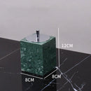 Green marble bathroom set with gold accents bathroom accessories
