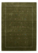 Green Modern Design Hand Loomed Wool Area Rug