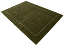 Green Modern Design Hand Loomed Wool Area Rug
