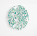 Green Narcissus Printed Transparent Acrylic Circle