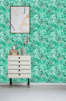 Green Palm Leaves Wallpaper
