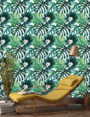 Stylish Green Palm Leaves Wallpaper Tasteful