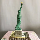 Green statue of liberty desk model office decor set
