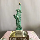 Green statue of liberty desk model office decor set