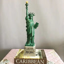 Green statue of liberty desk model office decor set