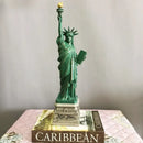 Green statue of liberty desk model office decor set