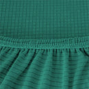 Green textured jacquard elastic seat covers dining room chair slipcover