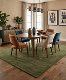 Green Tribal Design Hand Loomed Wool Area Rug
