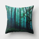 Green tropical leaves forest pillowcase living room nature decor