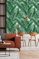 Green Tropical Leaves Wallpaper