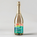Green Watercolor Champagne Label