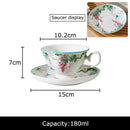 Green willow porcelain tea cup and saucer set dining room tableware