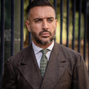 La Vigna - Printed Wool & Silk Tie - Green