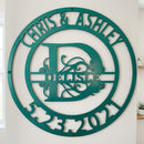 Custom Metal Wall Art - Personalized Split Letter Name Sign