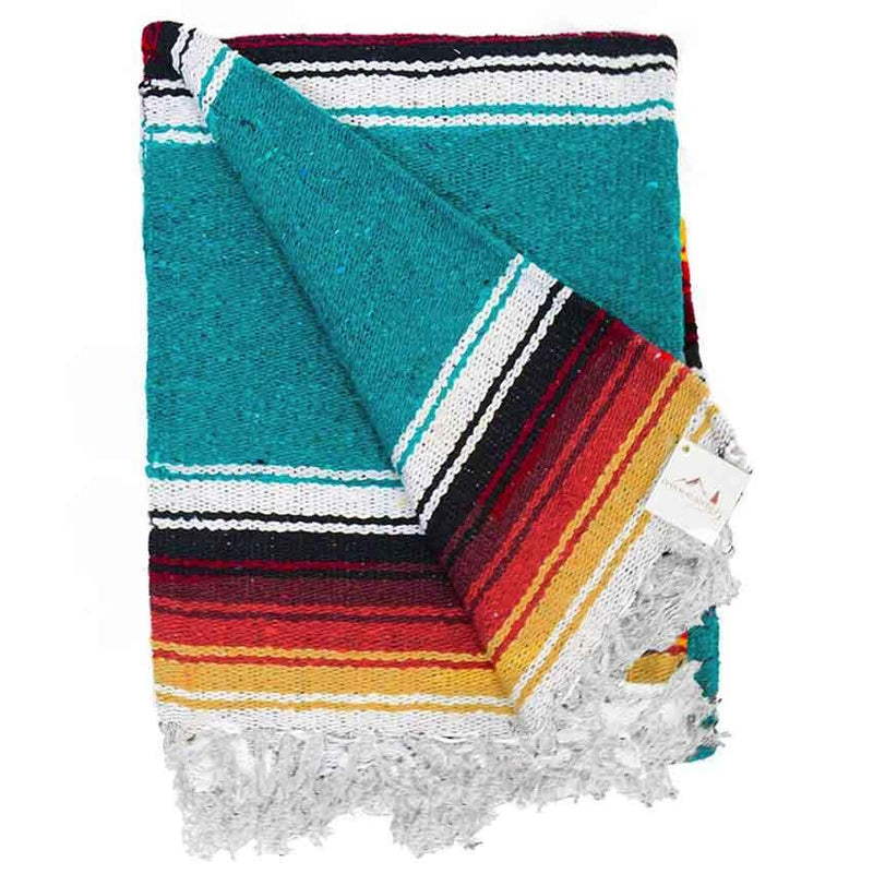 Turquoise Sunset Baja Diamond Yoga Blanket