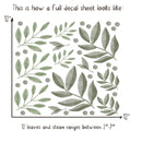 Light Green Leaves Wall Decals - Fabric Nursery Wall Art Decals