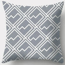 Grey geometry patterned pillow case for living room decor