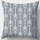 Grey geometry patterned pillow case for living room decor