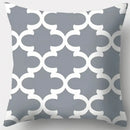 Grey geometry patterned pillow case for living room decor