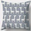 Grey geometry patterned pillow case for living room decor
