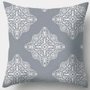 Grey geometry patterned pillow case for living room decor