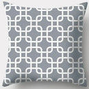 Grey geometry patterned pillow case for living room decor