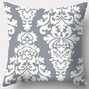 Grey geometry patterned pillow case for living room decor