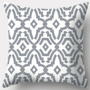 Grey geometry patterned pillow case for living room decor