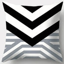 Grey geometry patterned pillow case for living room decor