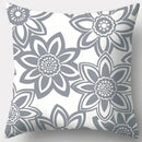 Grey geometry patterned pillow case for living room decor