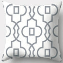 Grey geometry patterned pillow case for living room decor