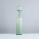 Grey round glass vase set with hammer lid stoppers living room