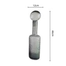 Grey round glass vase set with hammer lid stoppers living room