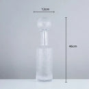 Grey round glass vase set with hammer lid stoppers living room