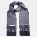 Amalfi - Slim Silk Scarf - Grey