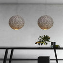 Grey wabi sabi chandelier moon textured pendant light for living room