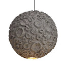 Grey wabi sabi chandelier moon textured pendant light for living room