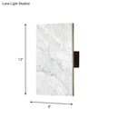 DecorBites™ Grey Wall Sconce with Rectangle Marble Shade - 2 Lights Bedside Wall Mounted Lamp