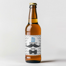 Groomsmen Mustache Beer Label
