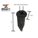 Ground Spikes - 8-Inch In-Ground Stake 1/2" NPT Thread