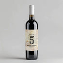 Grunge Table Number Wine Label
