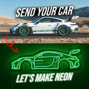 Your Personalized Metal Neon Car Wall Art -- MTN0051